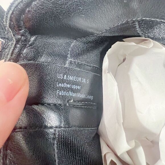 Via Spiga Octavia Black Suede Leather Ankle Boots Booties Buckled Size 8.5 - Picture 2 of 7